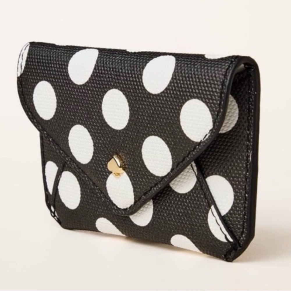 New Kate spade x Target polka dot envelope wallet gold accent collab girly luxe